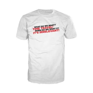 Weird Science Time Travel Official Men's T-shirt (White)