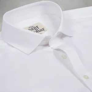 White Dobby Stripes 2 Ply Giza Cotton Regular Fit Shirt