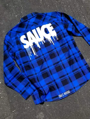 White Sauce | Blue Flannel Shirt (Curve Front)