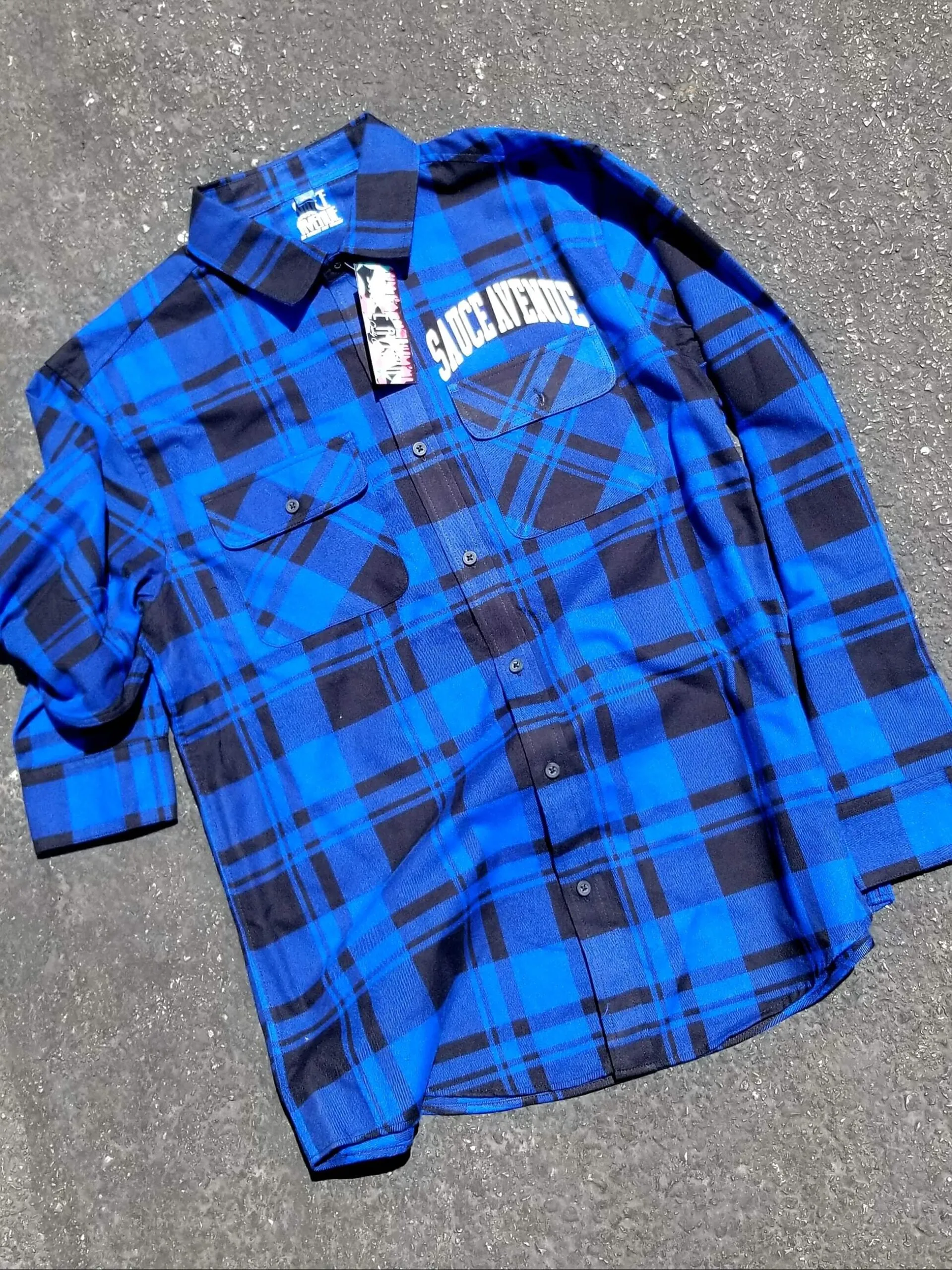 White Sauce | Blue Flannel Shirt (Curve Front)