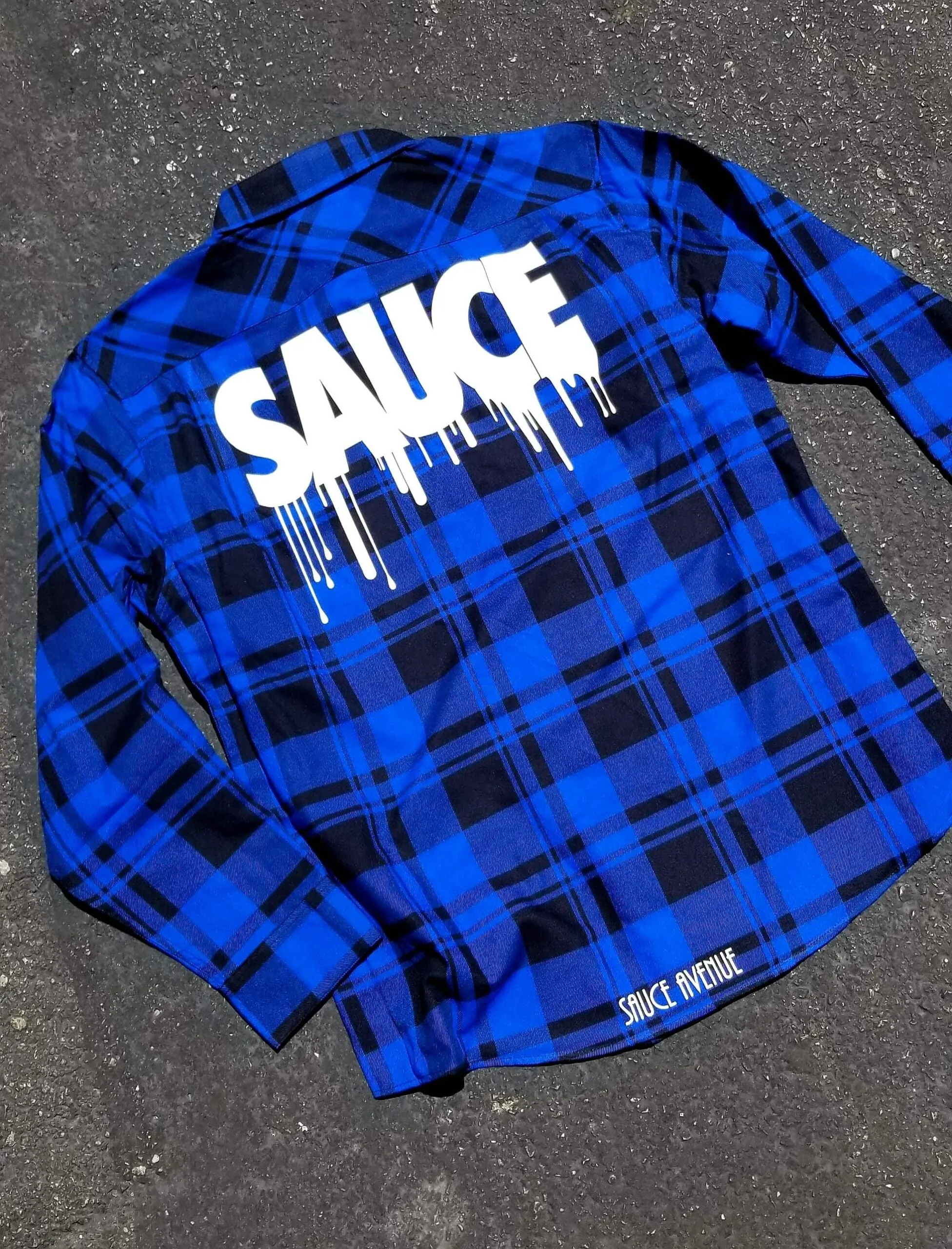 White Sauce | Blue Flannel Shirt (Curve Front)
