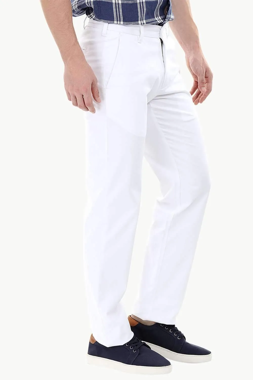 White Standard Fit Chino Pants