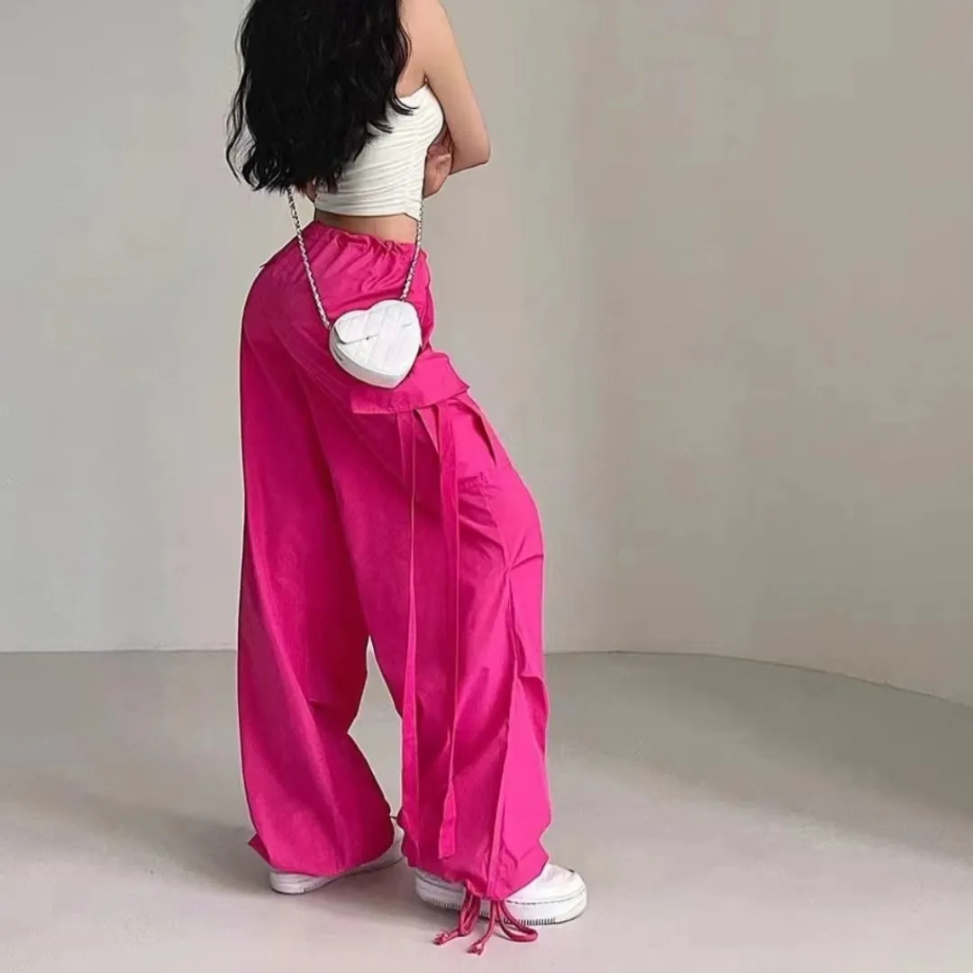 Wide-leg casual trousers-D402 | Inspanda