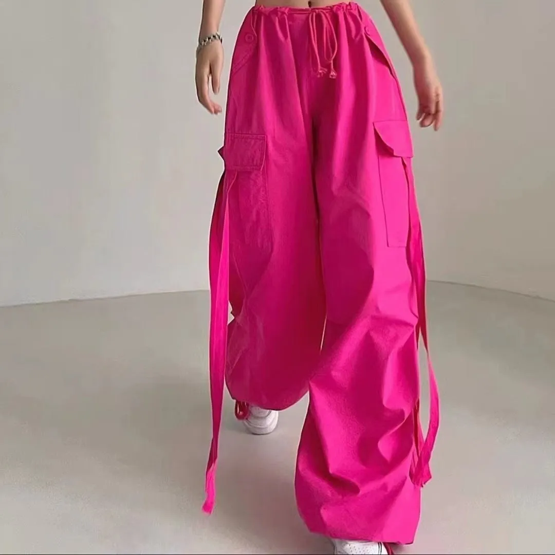 Wide-leg casual trousers-D402 | Inspanda