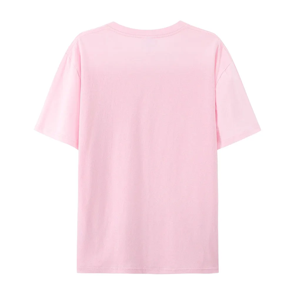 Women Love Leopard Heart Valentine's Day Print Graphic T-shirt