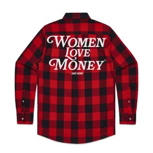 Women Love Money (WH) | Red Flannel Shirt