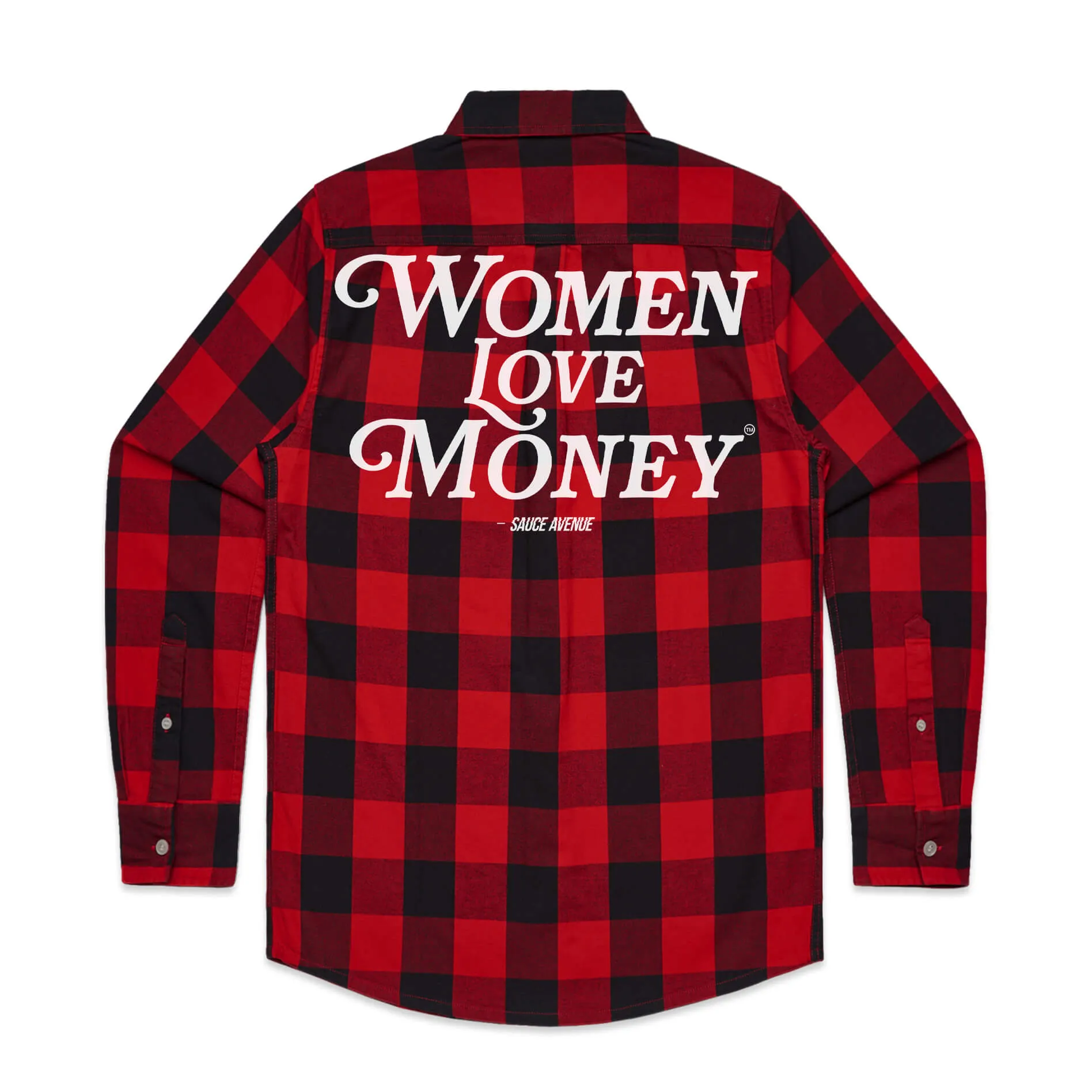 Women Love Money (WH) | Red Flannel Shirt