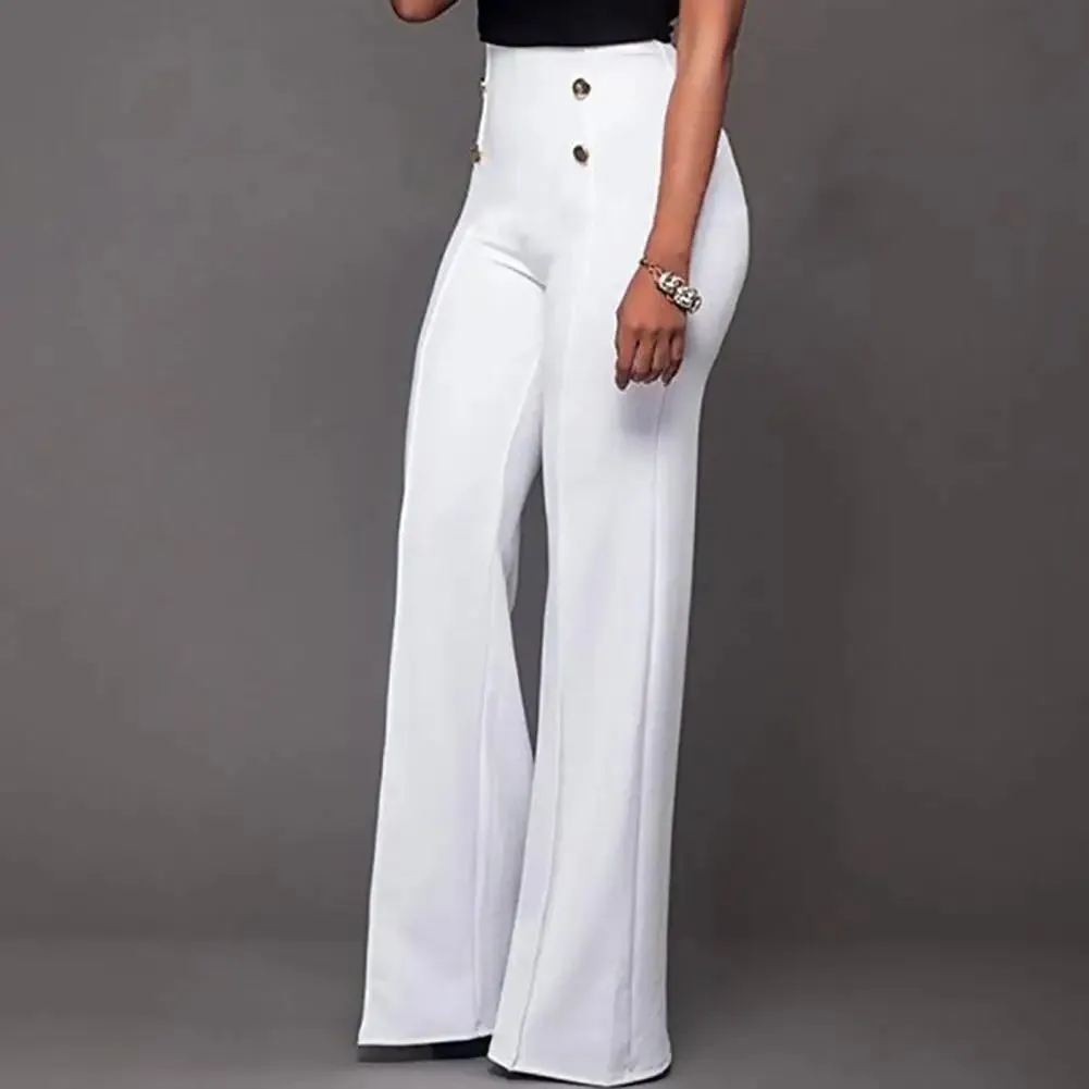Women Wide Leg High Waist Comfortable Soft Bell-bottoms Pants