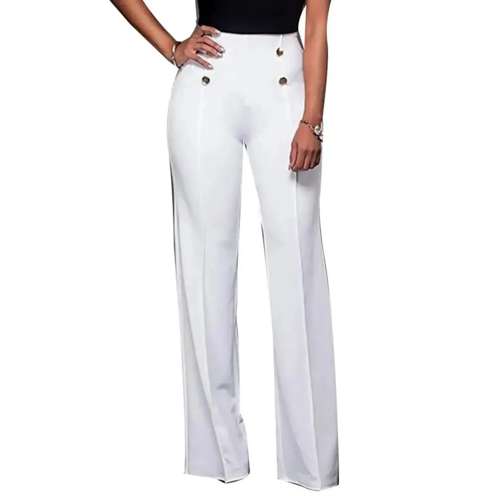 Women Wide Leg High Waist Comfortable Soft Bell-bottoms Pants