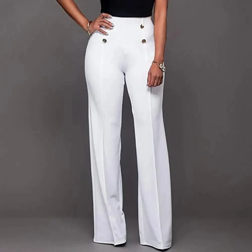 Women Wide Leg High Waist Comfortable Soft Bell-bottoms Pants