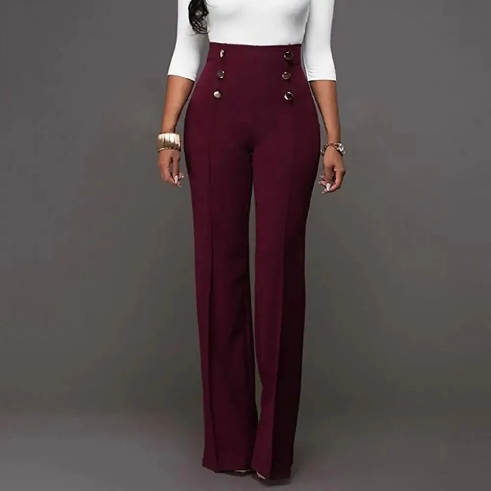 Women Wide Leg High Waist Comfortable Soft Bell-bottoms Pants