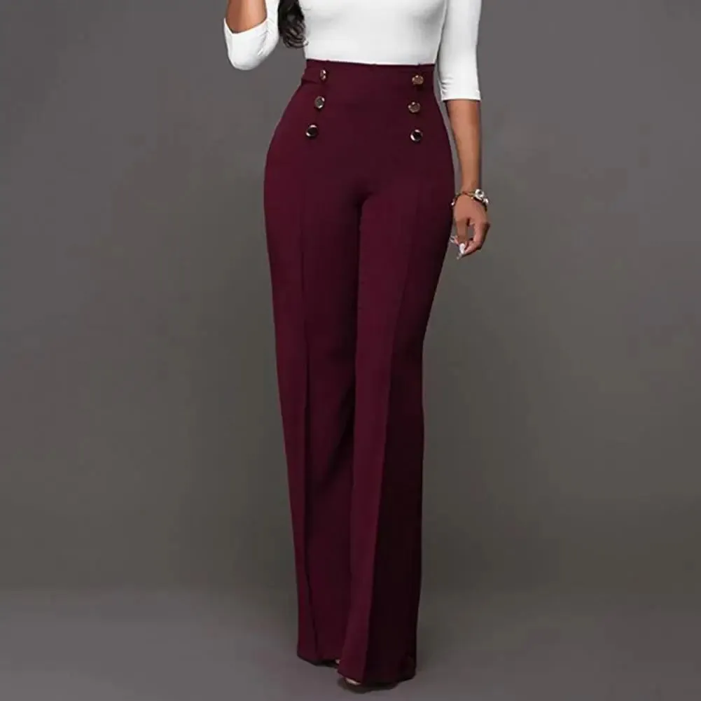 Women Wide Leg High Waist Comfortable Soft Bell-bottoms Pants