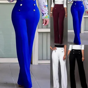 Women Wide Leg High Waist Comfortable Soft Bell-bottoms Pants