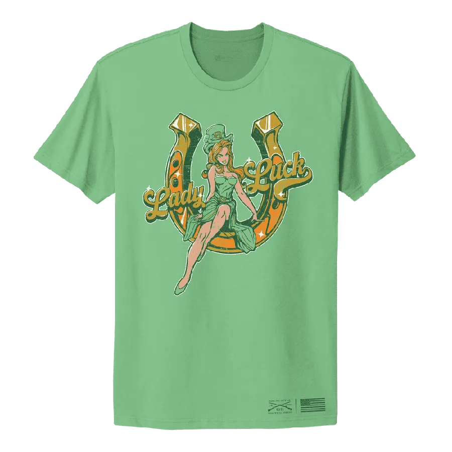 Women's Lady Luck Boyfriend Fit T-Shirt - Kelly Green