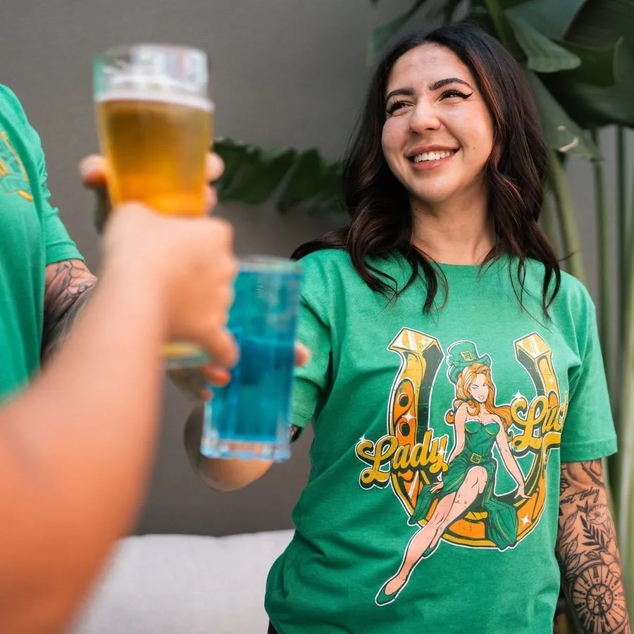 Women's Lady Luck Boyfriend Fit T-Shirt - Kelly Green