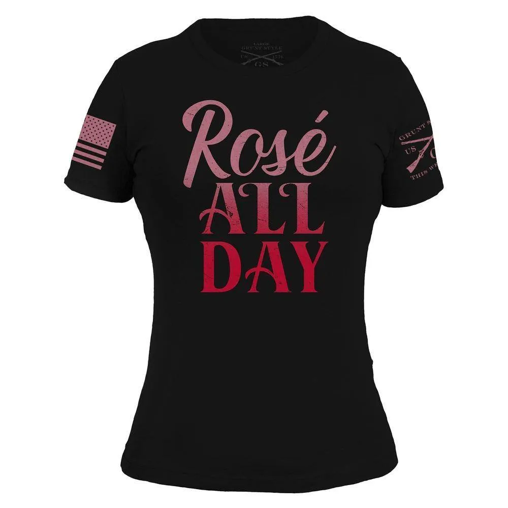 Women's Rosé All Day Slim Fit T-Shirt - Black