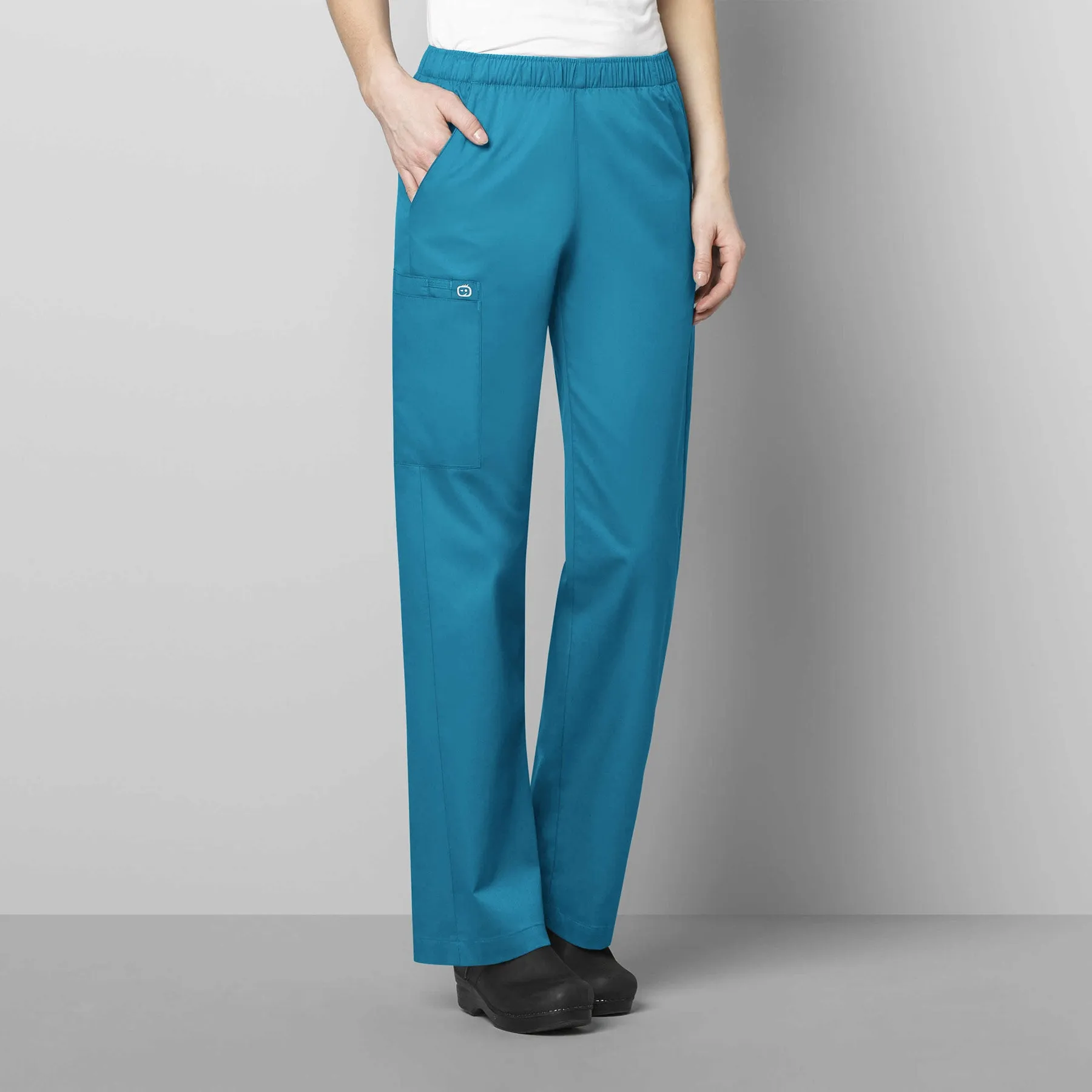 WonderWORK 501 Pull-On Cargo Scrub Pants Teal Blue