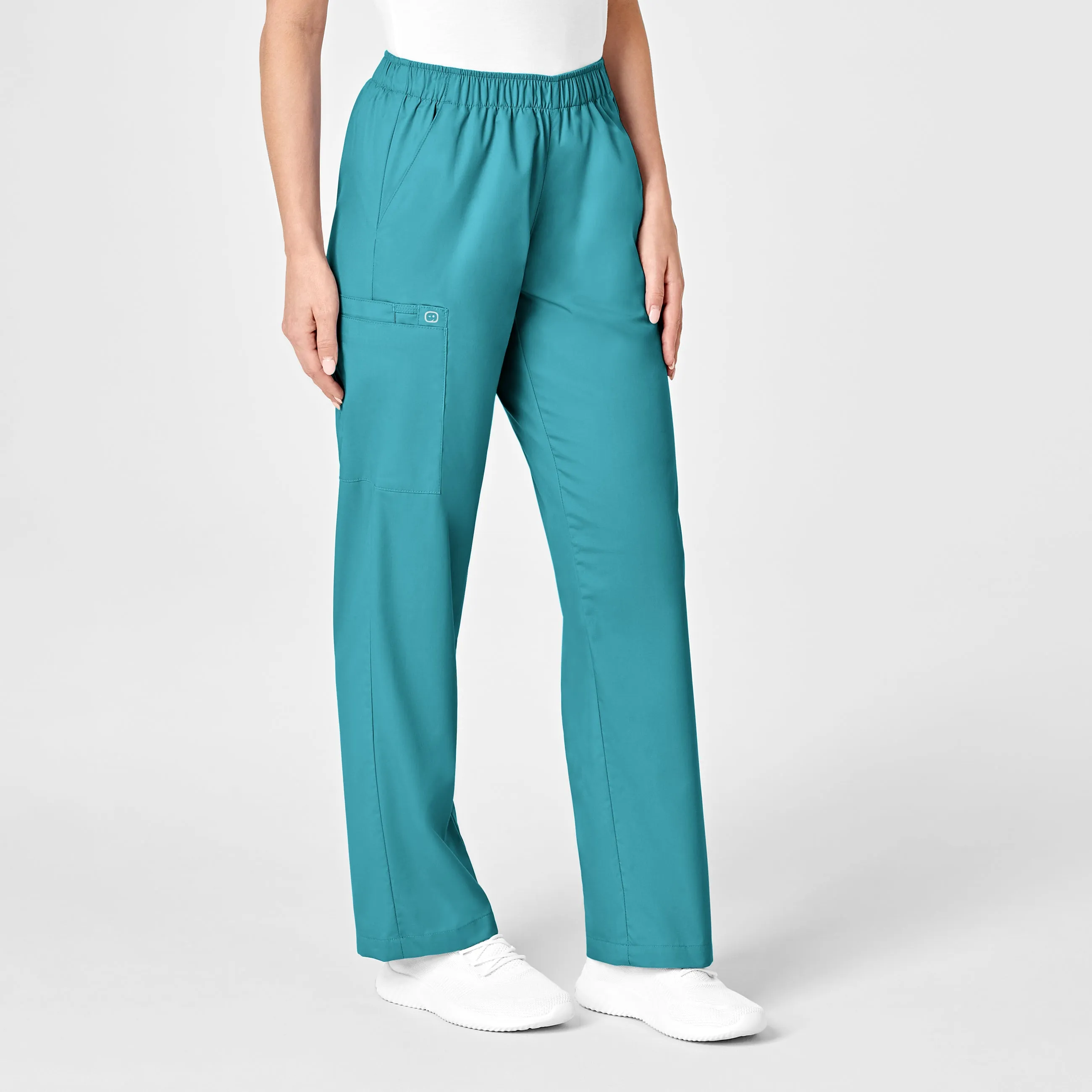 WonderWORK 501 Pull-On Cargo Scrub Pants Teal Blue