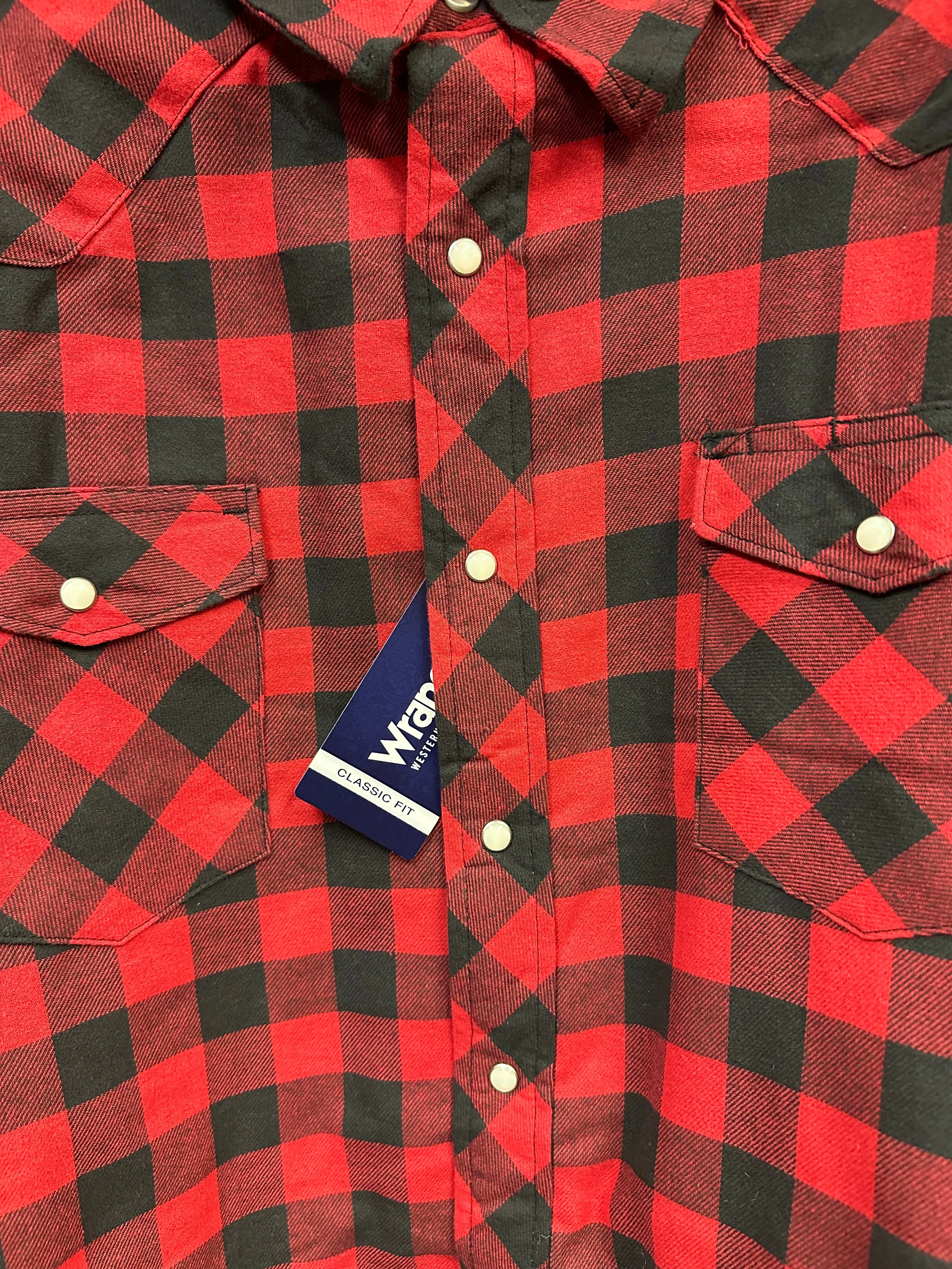 Wrangler Men's Long Sleeve Lined Flannel Shirt