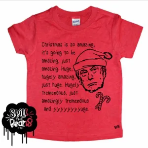 Yyyyuge Christmas Anti-Trump Kids Tee