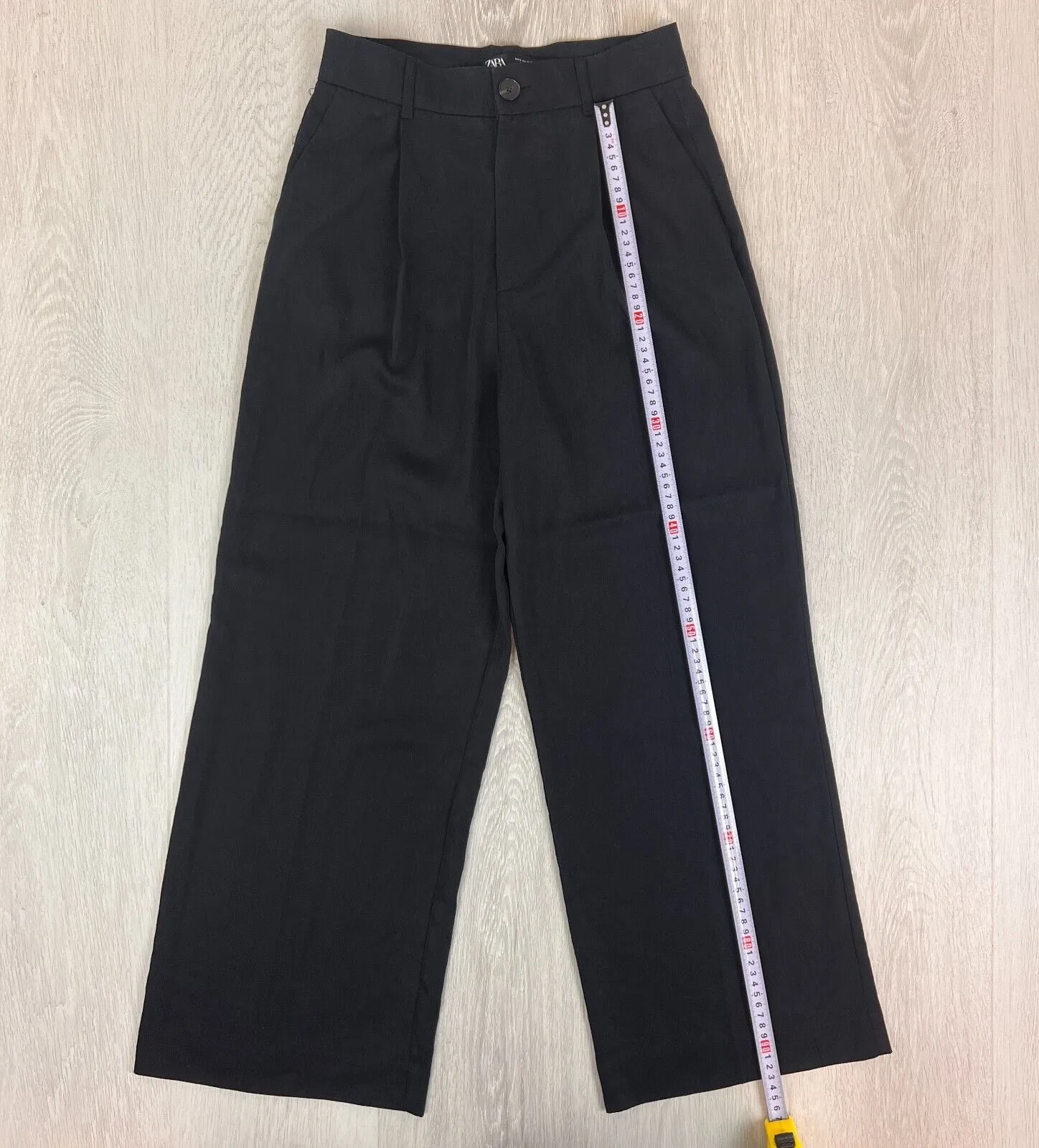 Zara Womens Black Wide-Leg Dress Pants Size Small
